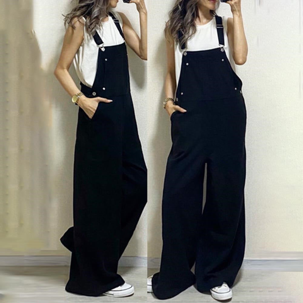 Women's Backless Sleeveless Patchwork Jumpsuit