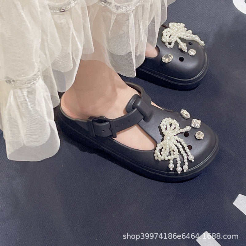 Mary Jane Platform Clogs – Non-Slip Outdoor Beach Shoes