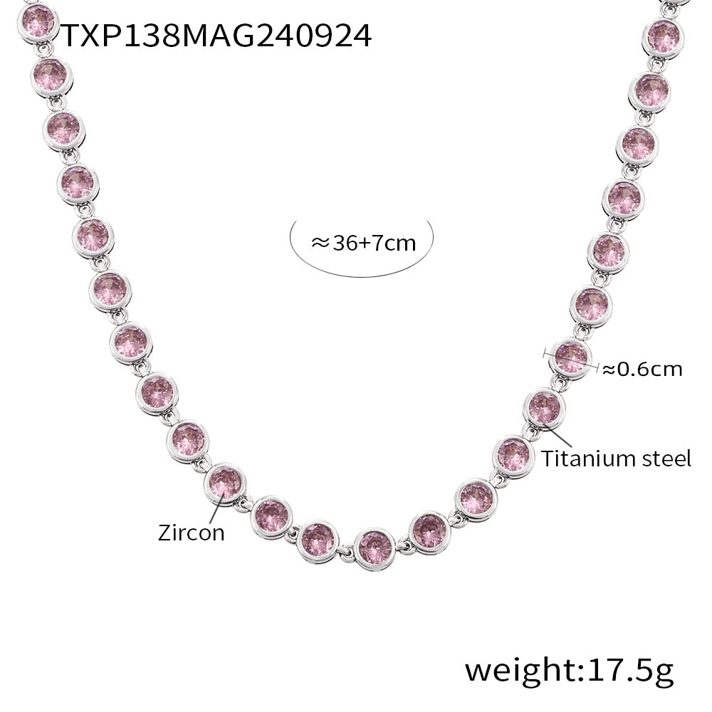 Bohemian Zircon Jewelry Set – Necklace, Earrings & Bracelet