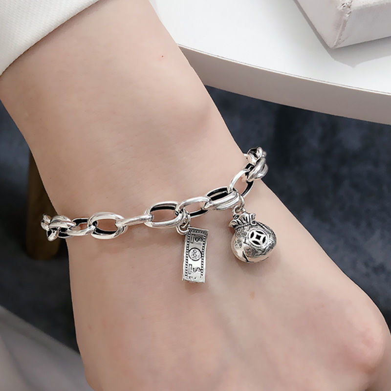 Six-Pointed Star Sterling Silver Bracelet – Couple & Stackable