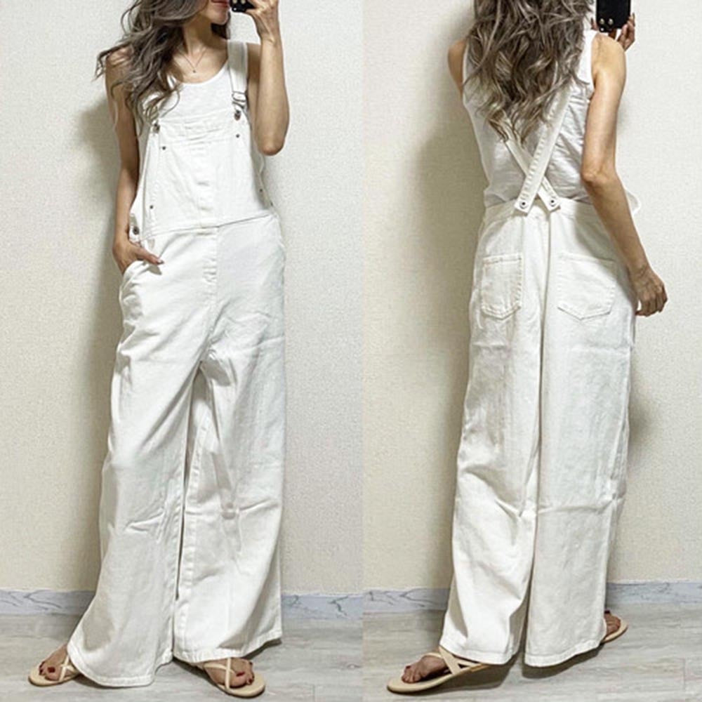 Women's Backless Sleeveless Patchwork Jumpsuit