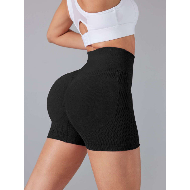 High Waist Peach Hip Fitness Pants Fitness Shorts Women's Tight Stretch Quick-drying Sports Shorts Sexy Yoga Hot Pants