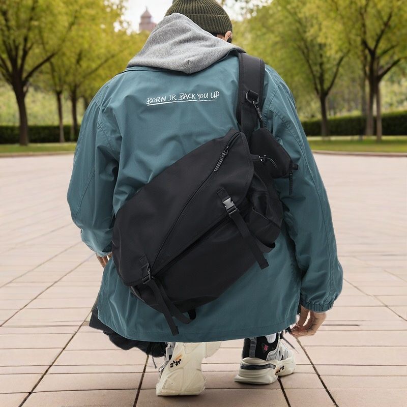 Men's Large Capacity Nylon Crossbody Satchel Bag – Streetwear Style