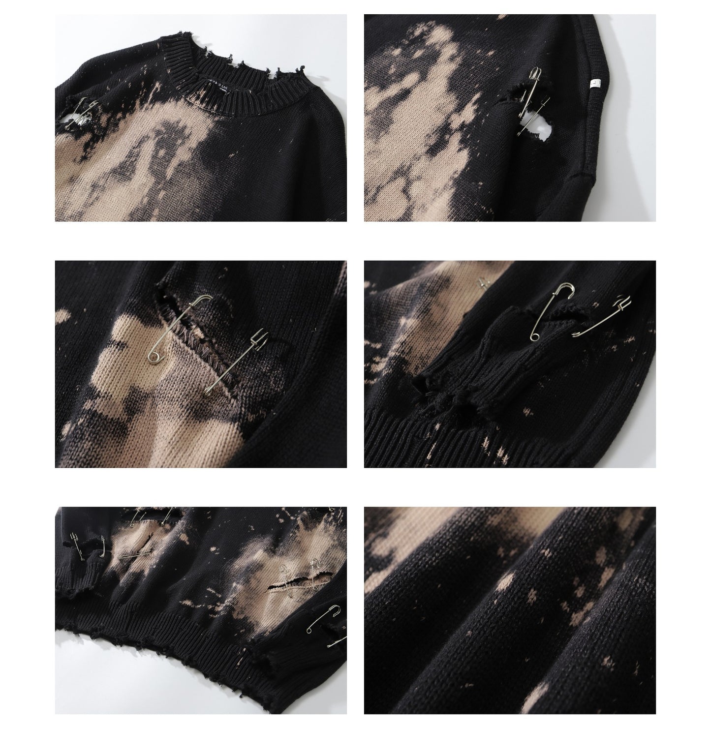 Faded Ripped Unisex Streetwear Sweater