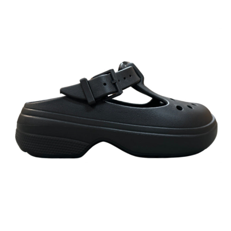 Mary Jane Platform Clogs – Non-Slip Outdoor Beach Shoes