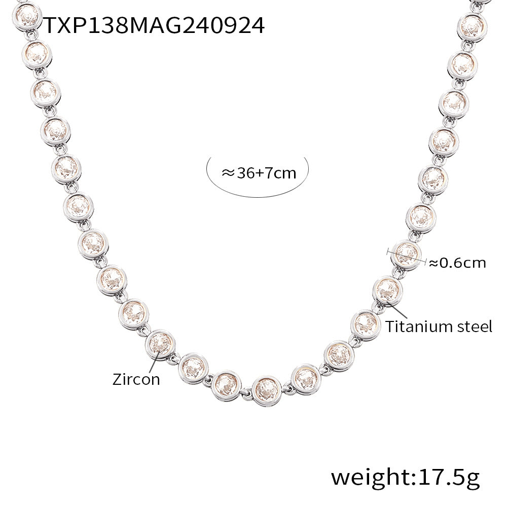 Bohemian Zircon Jewelry Set – Necklace, Earrings & Bracelet