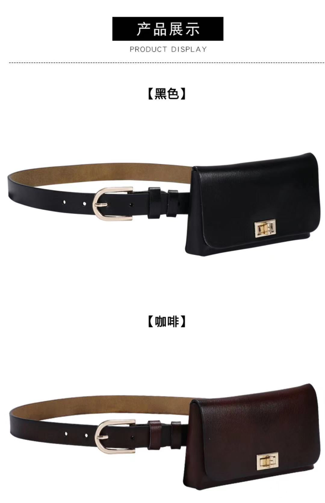 New Ladies Cowhide Belt Genuine Leather Waist Bag All-match Decorative Skirt Trouser Belt