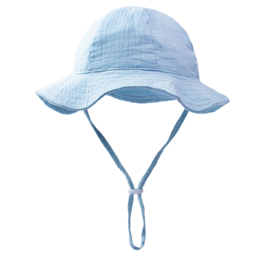 Baby Pure Cotton Basin Hat Anti-Sun Breathable Baby Fisherman Hat