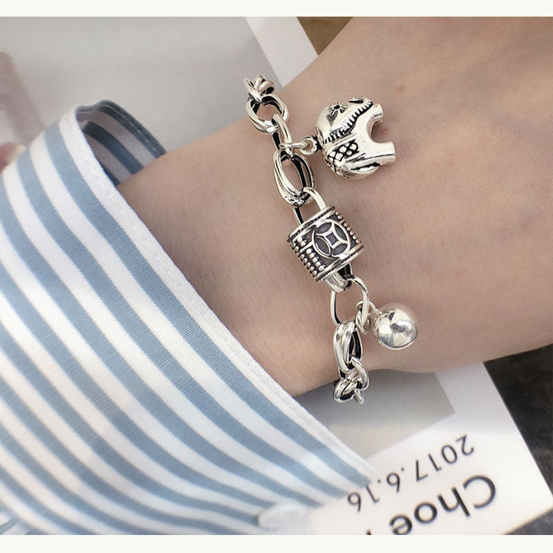 Six-Pointed Star Sterling Silver Bracelet – Couple & Stackable