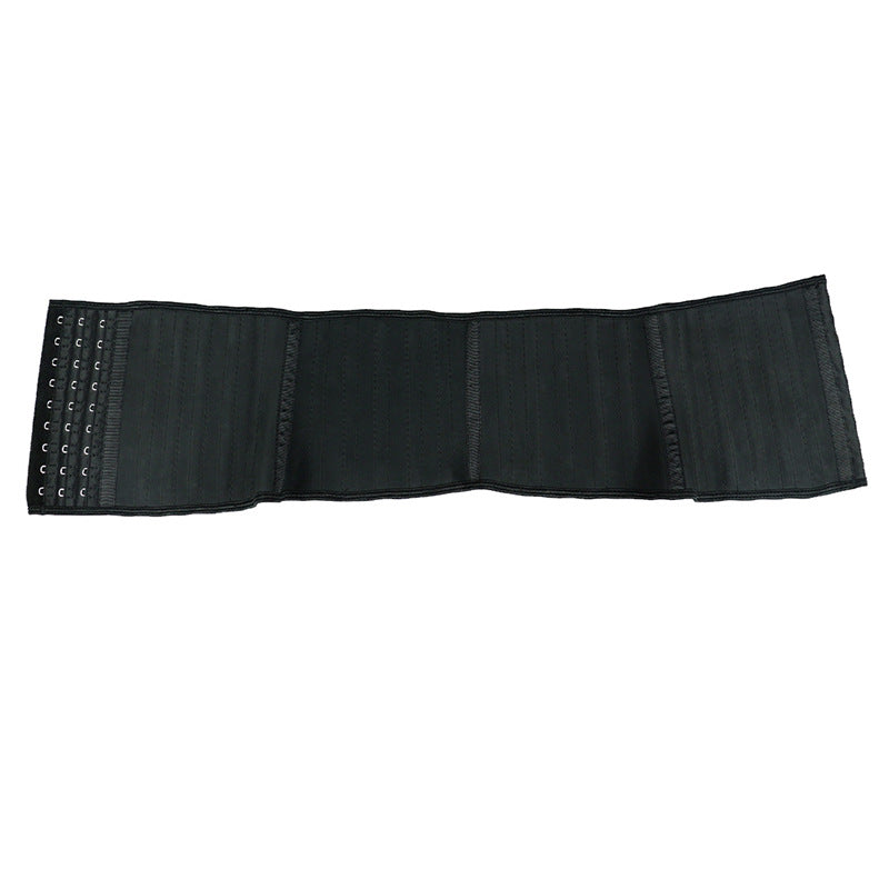 18cm short sports belly belt 25 bone three rows 9 hook matte leather rubber waist waist plastic belt cross border