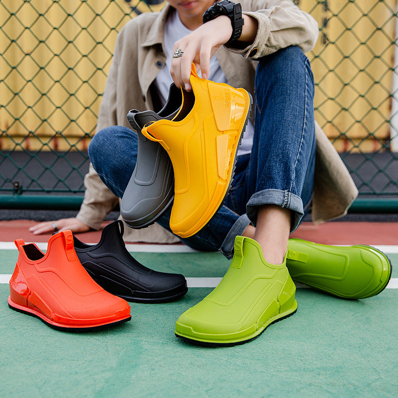 Men's Non-Slip Rubber Rain Boots – Thick Sole Work & Kitchen Shoes
