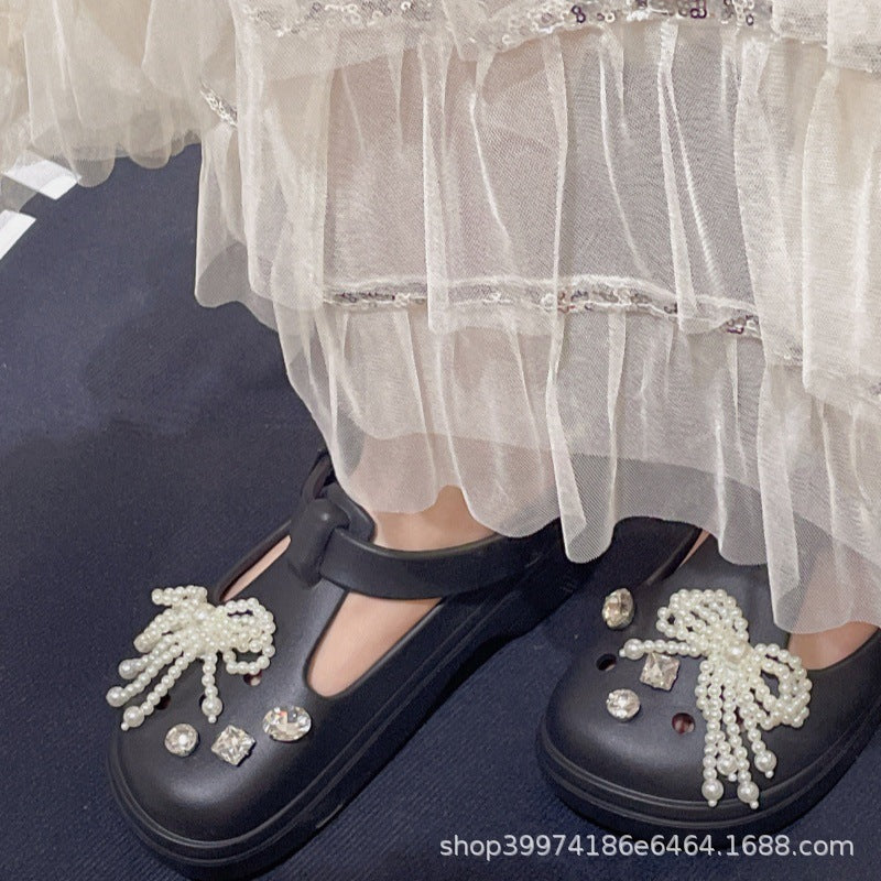 Mary Jane Platform Clogs – Non-Slip Outdoor Beach Shoes
