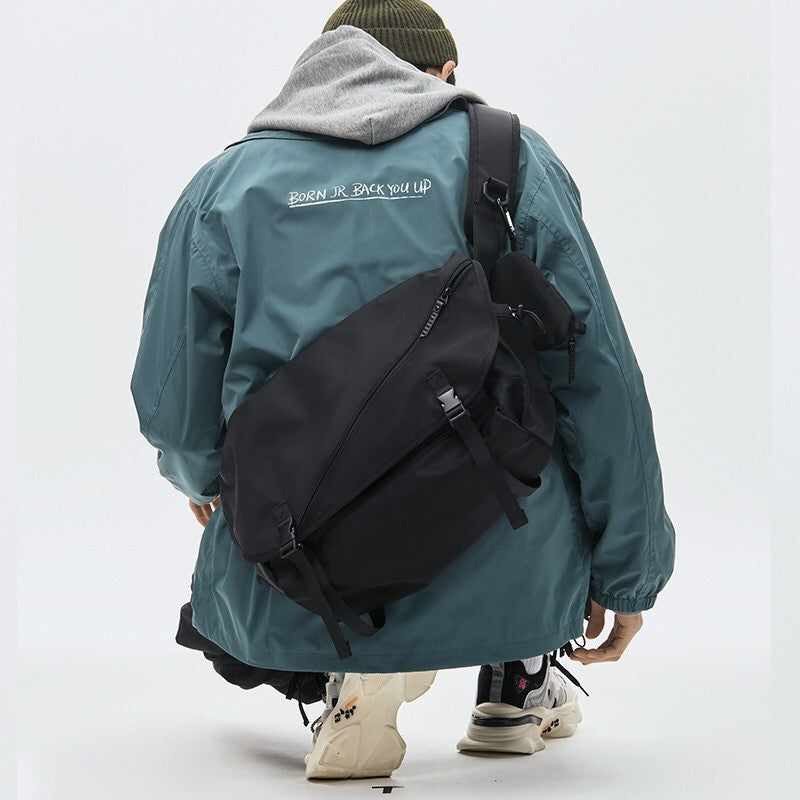 Men's Large Capacity Nylon Crossbody Satchel Bag – Streetwear Style