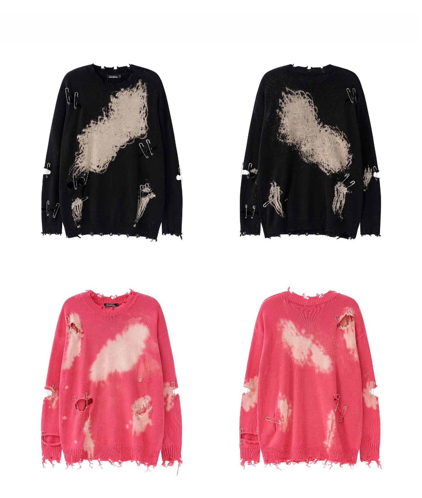 Faded Ripped Unisex Streetwear Sweater
