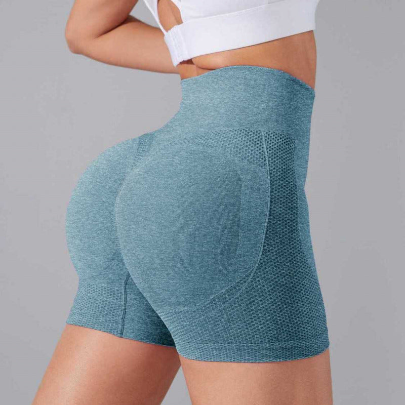 High Waist Peach Hip Fitness Pants Fitness Shorts Women's Tight Stretch Quick-drying Sports Shorts Sexy Yoga Hot Pants