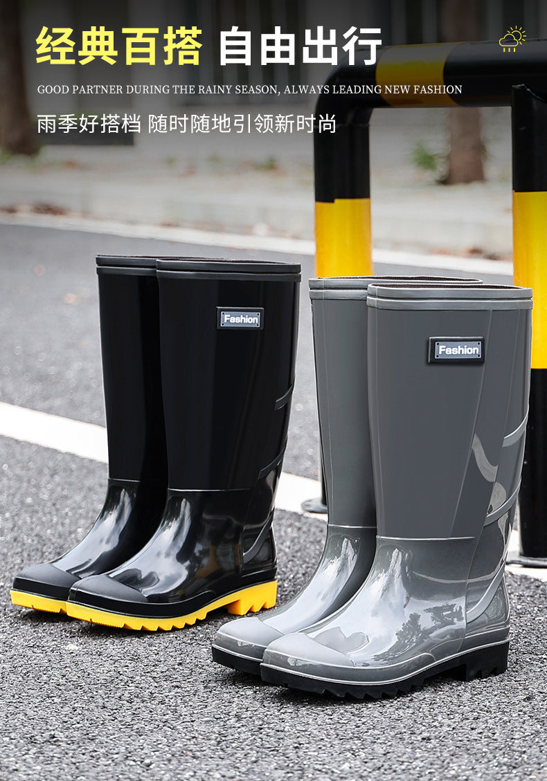 Men's Waterproof Fleece-Lined Rain Boots