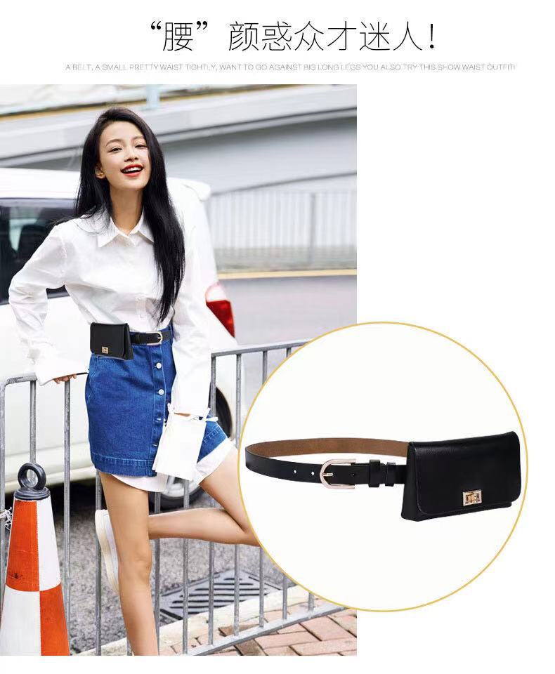 New Ladies Cowhide Belt Genuine Leather Waist Bag All-match Decorative Skirt Trouser Belt