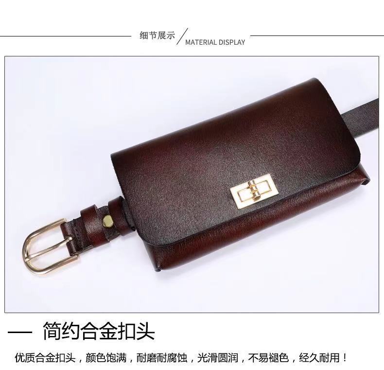 New Ladies Cowhide Belt Genuine Leather Waist Bag All-match Decorative Skirt Trouser Belt