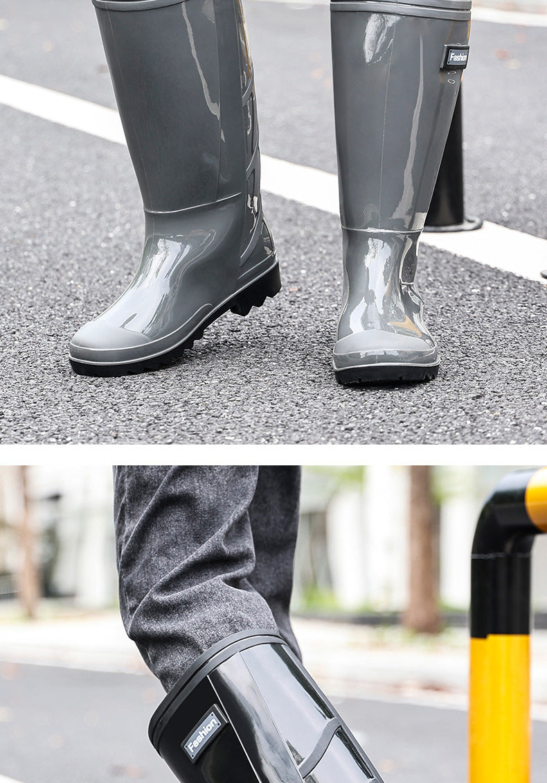 Men's Waterproof Fleece-Lined Rain Boots
