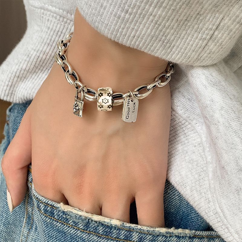 Six-Pointed Star Sterling Silver Bracelet – Couple & Stackable
