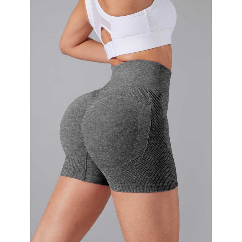High Waist Peach Hip Fitness Pants Fitness Shorts Women's Tight Stretch Quick-drying Sports Shorts Sexy Yoga Hot Pants