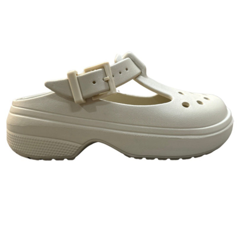 Mary Jane Platform Clogs – Non-Slip Outdoor Beach Shoes