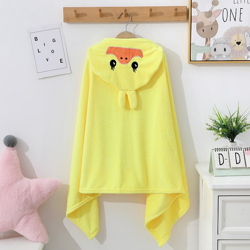Baby Hooded Coral Fleece Bathrobe & Bath Cape