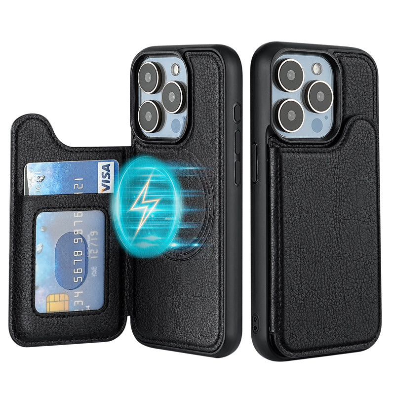 MagSafe iPhone Leather Wallet Case with Card Slot