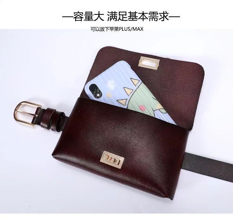 New Ladies Cowhide Belt Genuine Leather Waist Bag All-match Decorative Skirt Trouser Belt