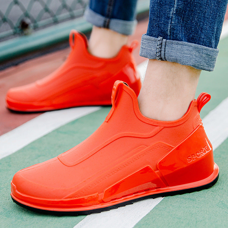 Men's Non-Slip Rubber Rain Boots – Thick Sole Work & Kitchen Shoes