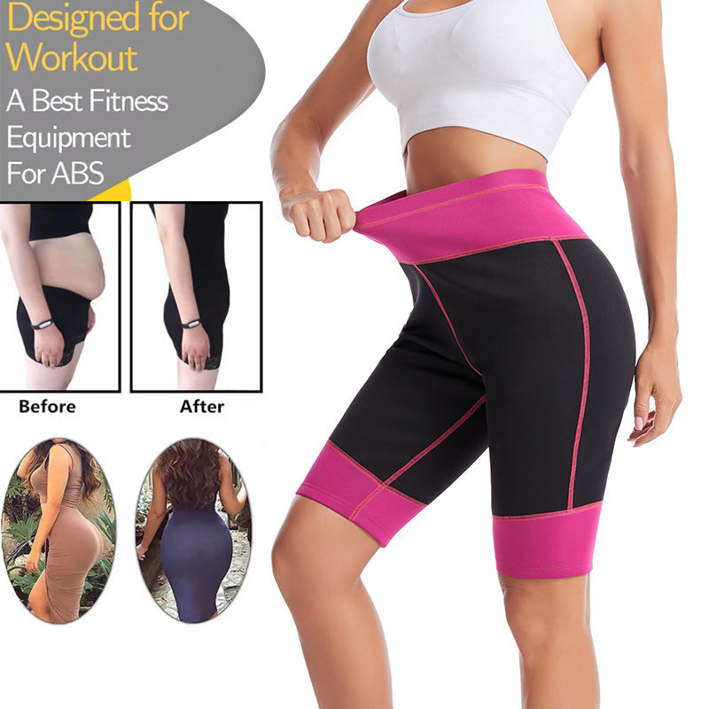 High-Waisted Tummy Control Sweat Fitness Pants for Amazon, Cross-Border Leg Shaping, Butt Lifting, Fitness Waist Trainer, Yoga Shapewear Pants