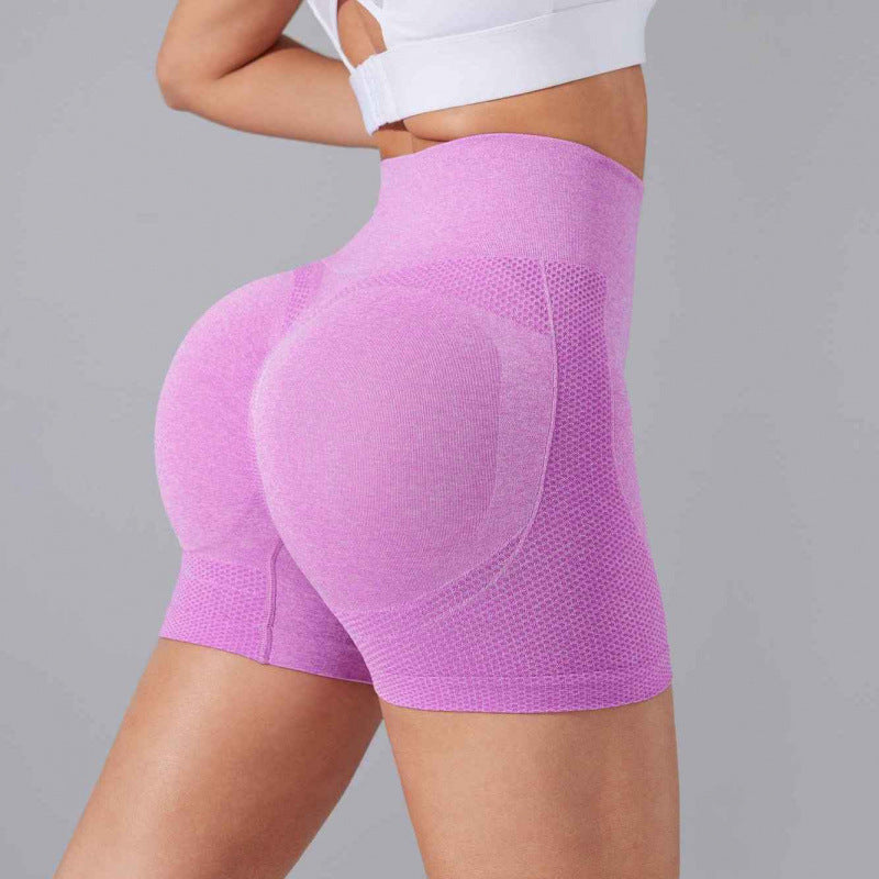 High Waist Peach Hip Fitness Pants Fitness Shorts Women's Tight Stretch Quick-drying Sports Shorts Sexy Yoga Hot Pants